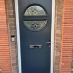 Composite door in anthracite grey with "art clarity" glass - Arnold